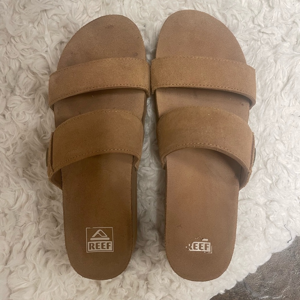Reef Tan Slide Sandals